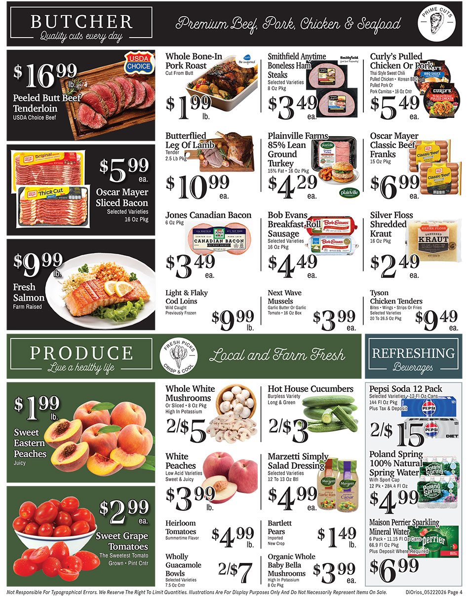 Weekly ad page 4. Call 315-369-3131 with questions