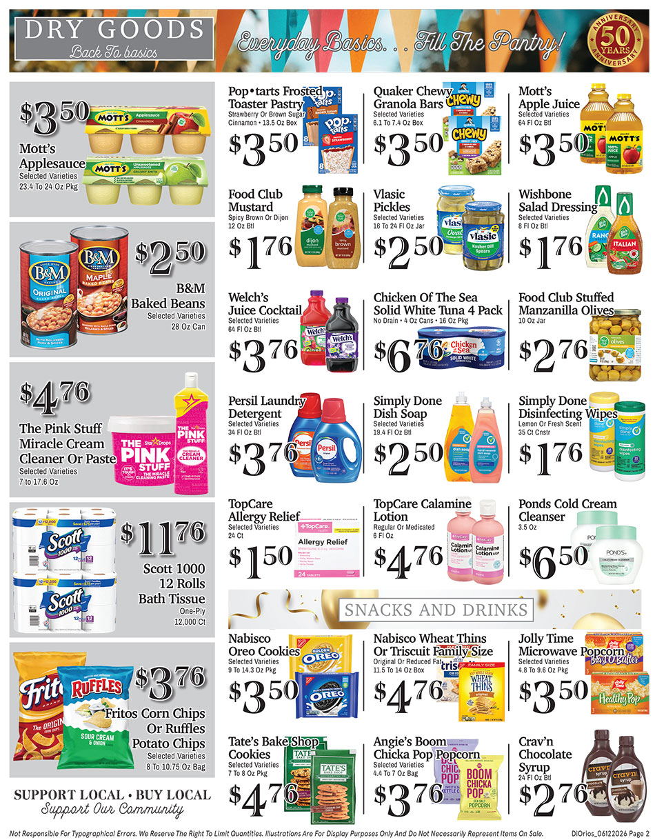 Weekly ad page 2. Call 315-369-3131 with questions