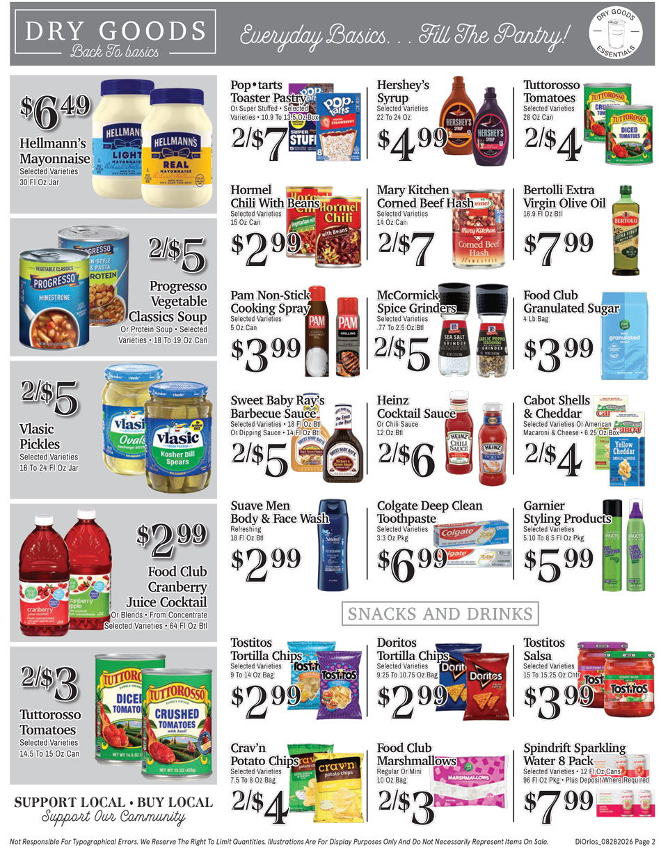 Weekly ad page 2. Call 315-369-3131 with questions