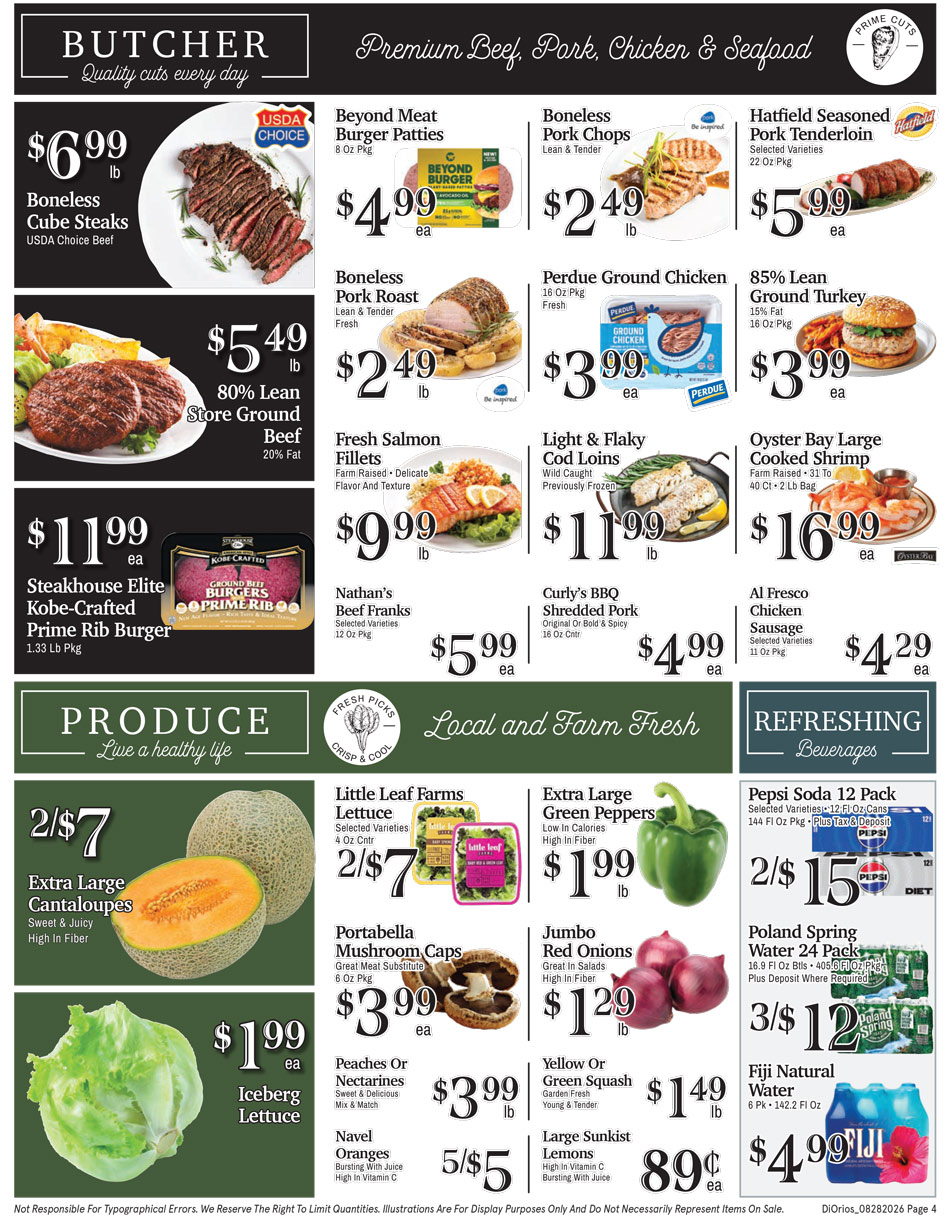 Weekly ad page 4. Call 315-369-3131 with questions
