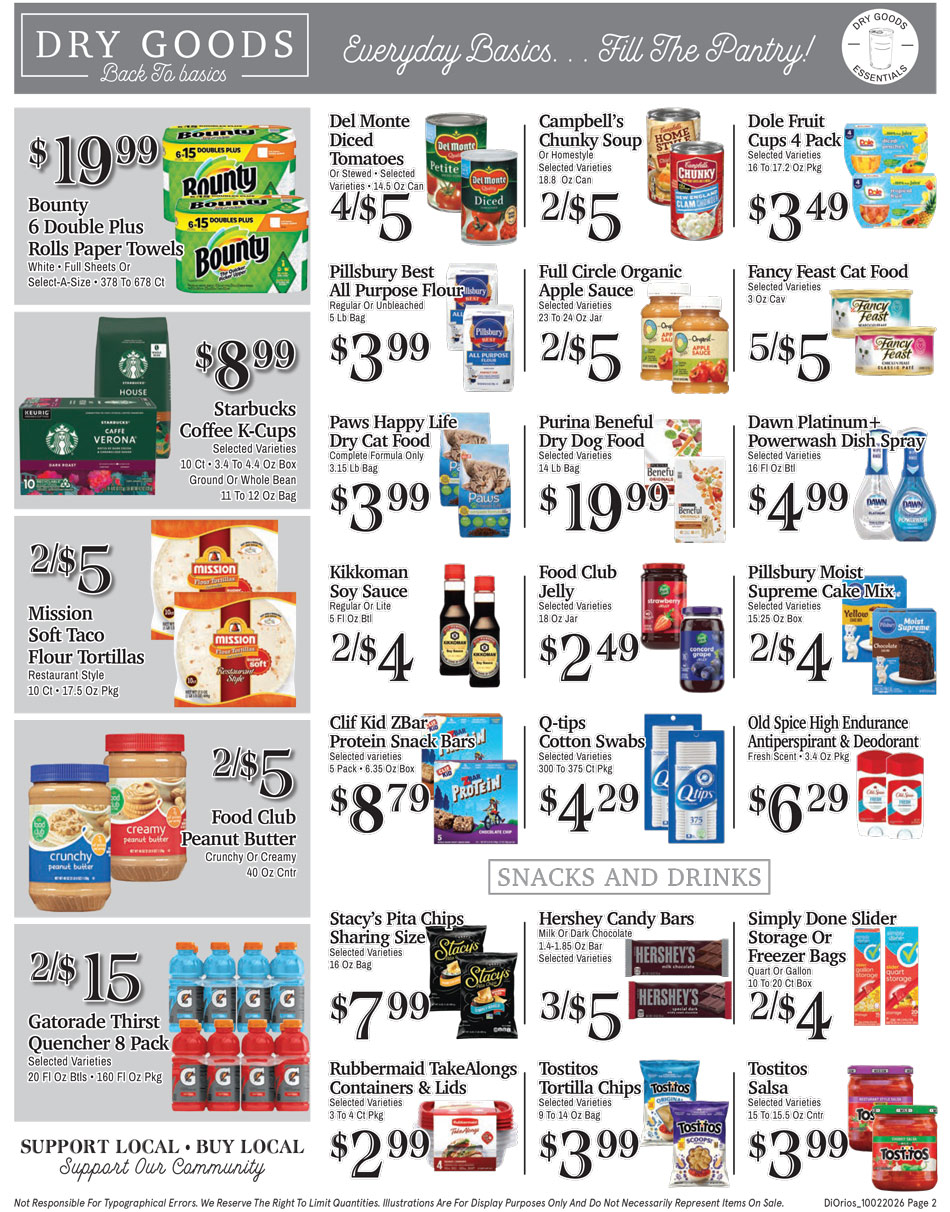 Weekly ad page 2. Call 315-369-3131 with questions