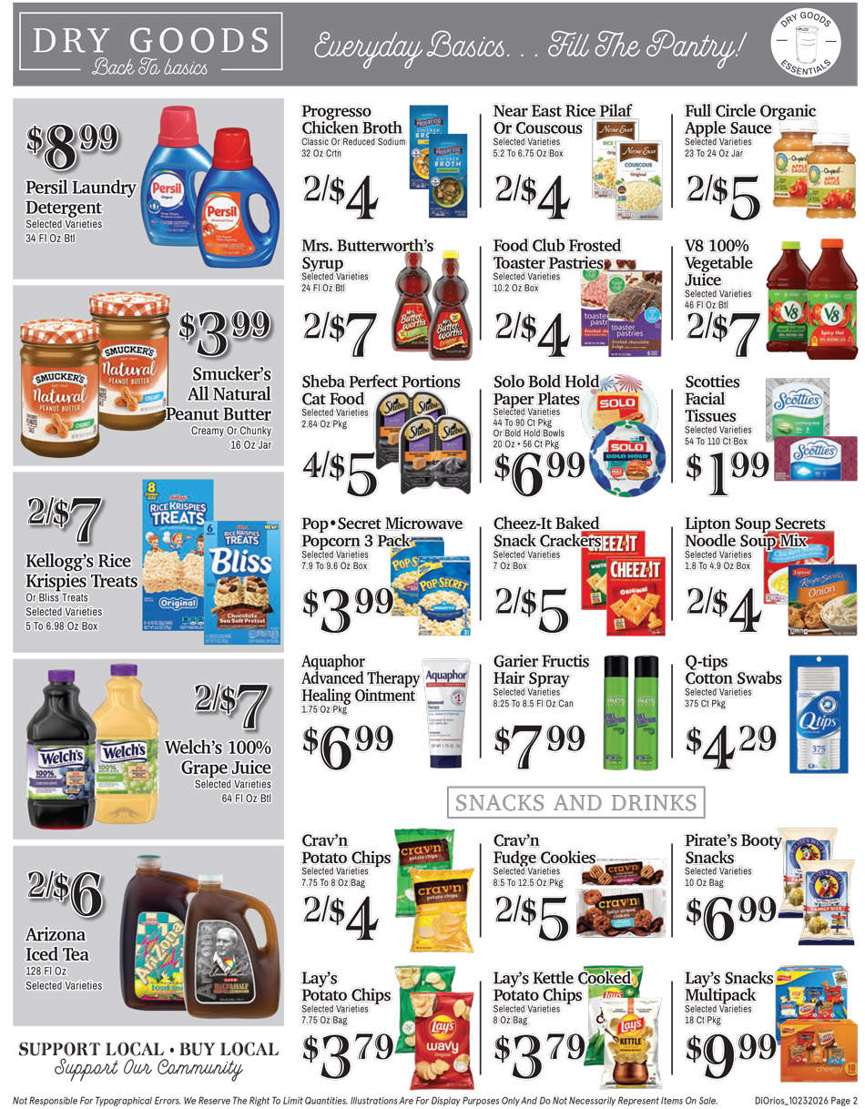 Weekly ad page 2. Call 315-369-3131 with questions