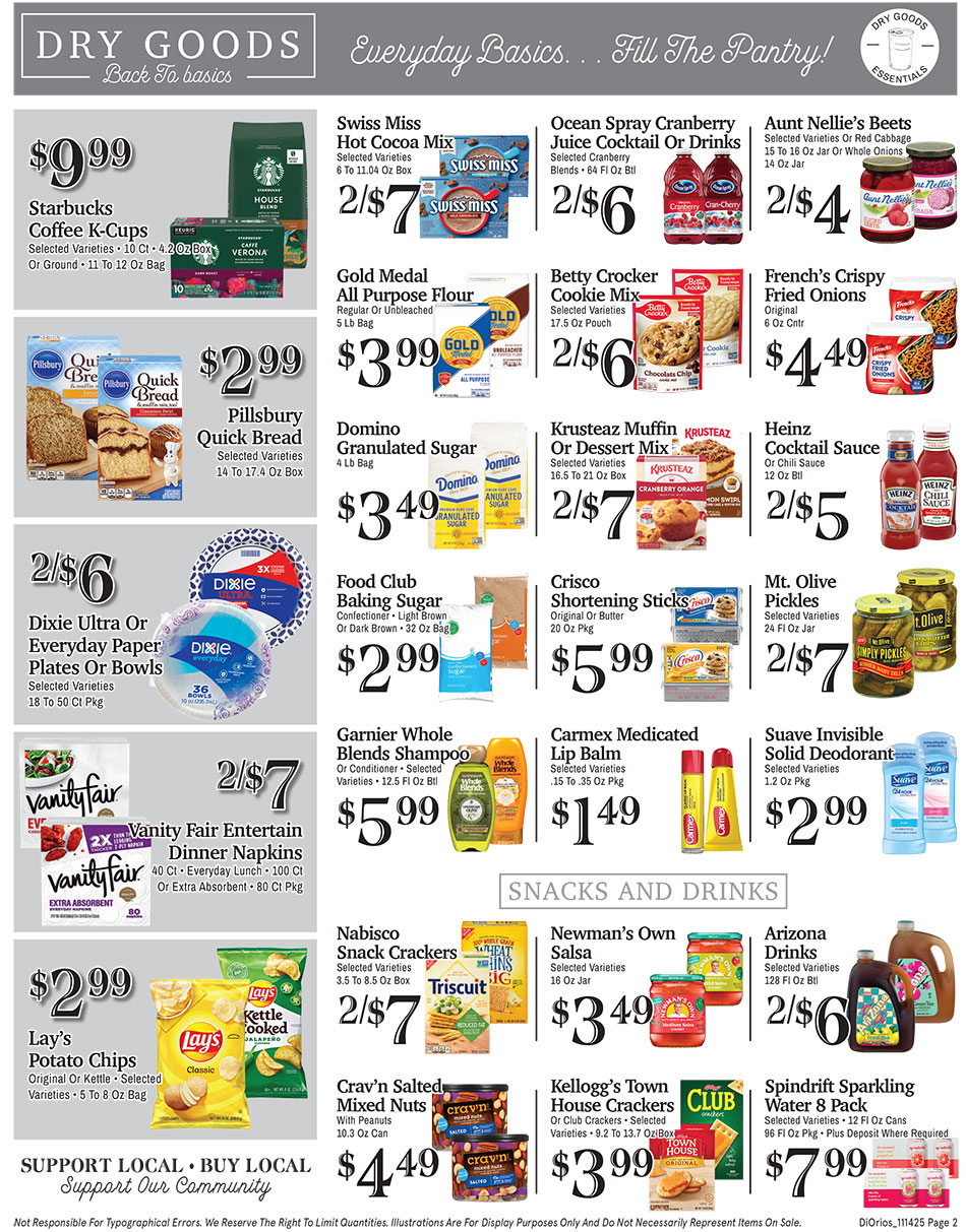 Weekly ad page 2. Call 315-369-3131 with questions